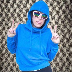 blue lounge life hoodie pullover sweatshirt kohls juniors medium